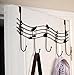 LingStar Music Note Style Metal Coat Hanger Wrought Iron Rack Robe Hooks Black