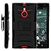 TurtleArmor | Nokia Lumia 1520 Case | Nokia Bandit Case [Hyper Shock] Rugged Hybrid Shell Kickstand Silicone Holster Belt Clip Military War Camo Design - Black