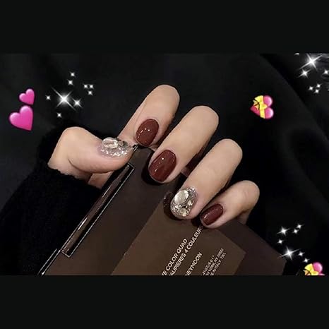 Amazon Co Jp Zyss ネイルステッカー赤銀フ偽のネイル作品研削加工爪ステッカー仕上げ爪枚の24枚 ビューティー