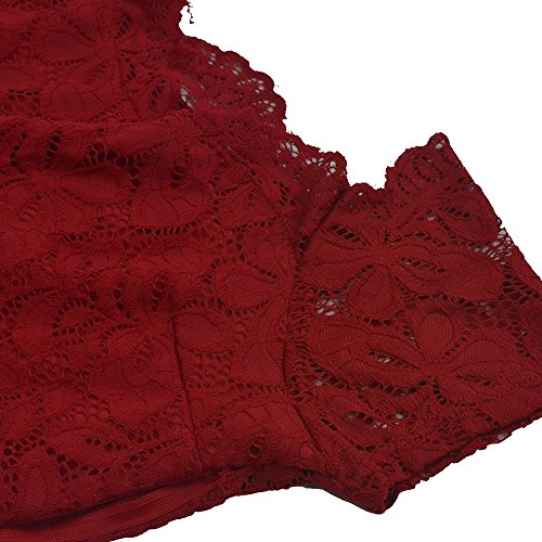 Dreaweet Women's Off Shoulder Lace Boat Neck Vintage Cocktail Party Wedding Dresses