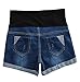 Qin.Orianna Summer Pregnant Women Adjustable Elastic Care Belly Maternity Denim Shorts (Asian L, Dark Blue)