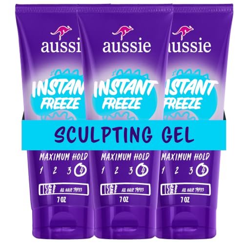Aussie Instant Freeze Sculpting Hair Gel, Maximum Hold, No Flaking, Long-Lastin…
