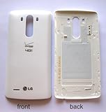 LG G3 Verizon VS985 White Battery Door Back Cover with NFC + QI Wireless Charging Sticker USA