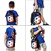 7-Mi KIds Insulated Lunch Bags For Food Children 3D Shark Lunch Tote Box Meals With Shoulder Adjustable Strap And Water Bottle Holder