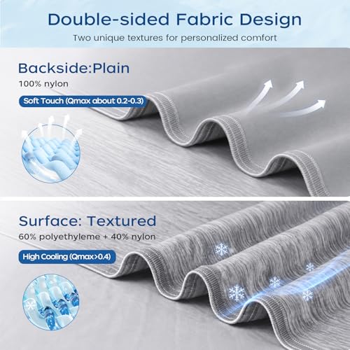 Esvyit Cooling Blanket, Summer Cooling Blanket, Q-Max > 0.4, Lightweight and Breathable Cooling Blanket for Children and Adults, Ideal for Bed and Sofa (200 x 220 cm)