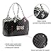 Dog Carrier Purse Pet Travel Bag Cat Portable Handbag,Soft Sided Tote with 2 Fleece Pads for Small Pets,Come with a Pet Comb,Up to 15lbs,Easy to Storage,Go Hiking Shopping with Your Doggy (black)