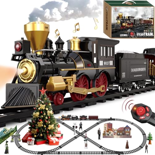 Black Luxury Rechargeable Remote Control Train Set