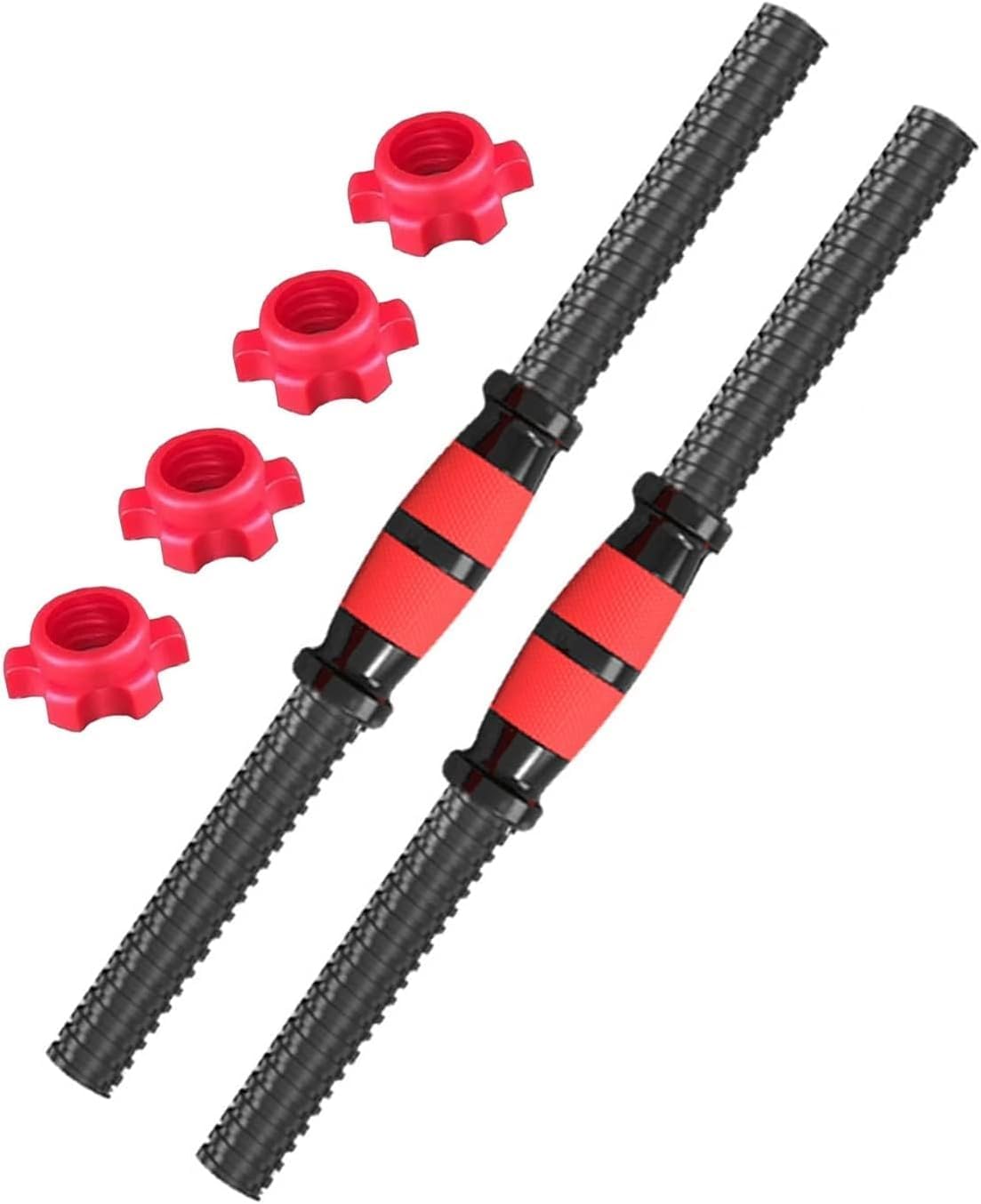 AevQuas 2Pcs Adjustable Dumbbells Set, Barbell Lifting Steel Dumbbell Bar Weightlifting Accessories for Home Gym Fitness Training Dumbbell Set Weights Lifting Equipment