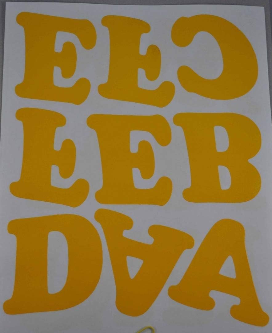 DIY 3-Inch Iron-On Letters in Yellow