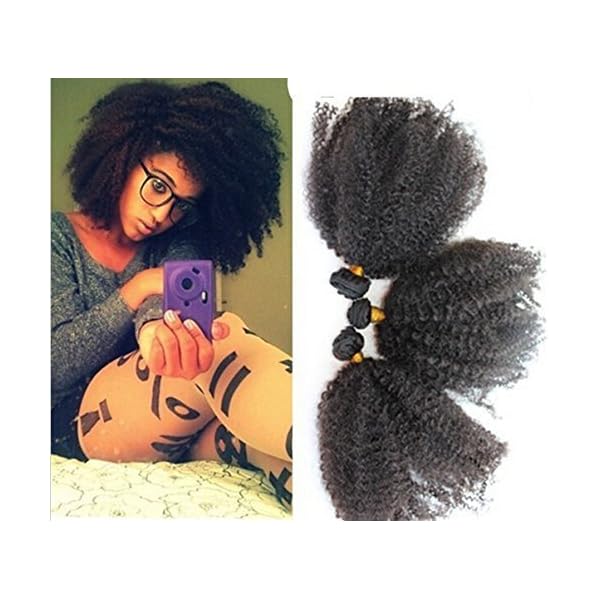 Afro Kinky Curly Weave Short Hairstyles, Malaysian Hair 100% Unprocessed 8A  Virgin Hair Extensions 100g/PC 10 : : Beauty