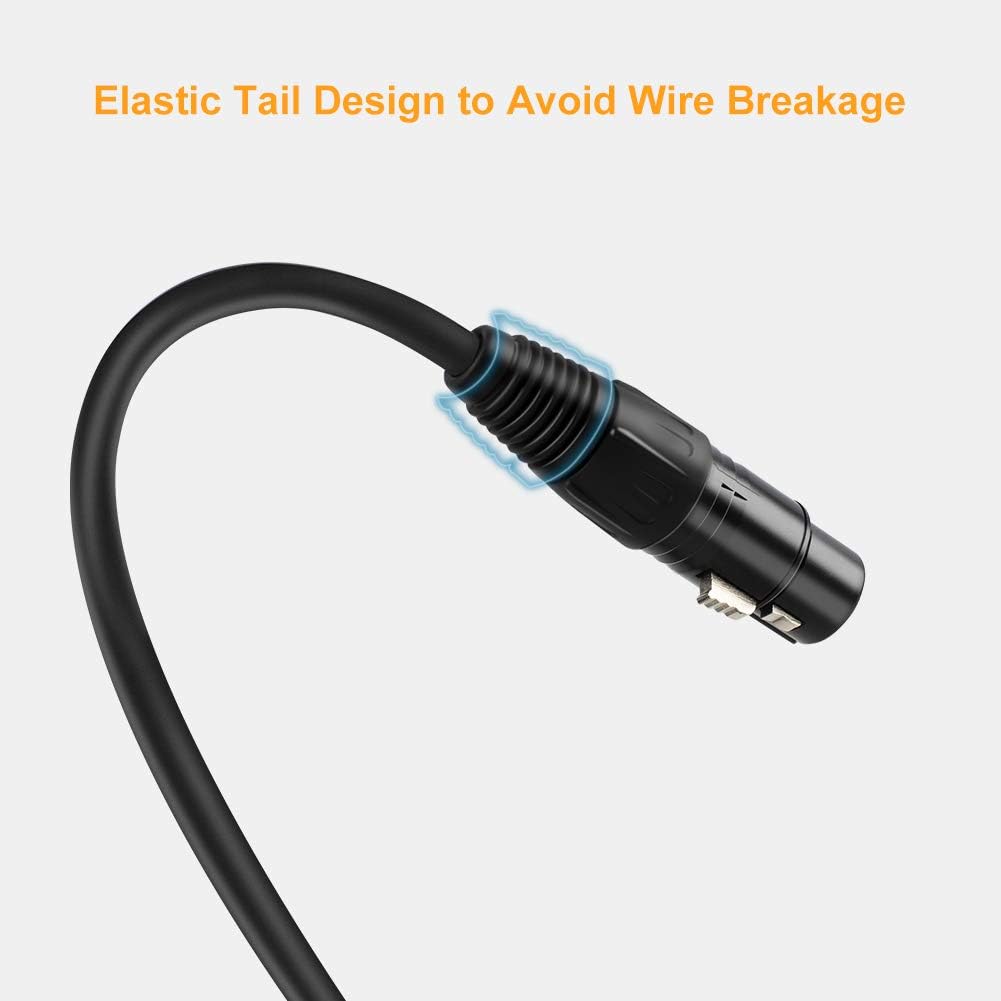 XLR Cable, CableCreation 3FT XLR Male to XLR Female Balanced 3 PIN XLR Microphone Cable Compatible with Shure SM Microphone, Behringer, Speaker Systems, Radio Station and More, Black: Musical Instruments