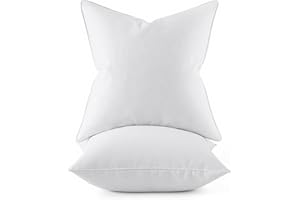 MIULEE 26x26 Euro Pillow Inserts, Pack of 2 Down Feather Premium Throw Pillows with Cotton Fabric for Bed Couch Living Room Sofa