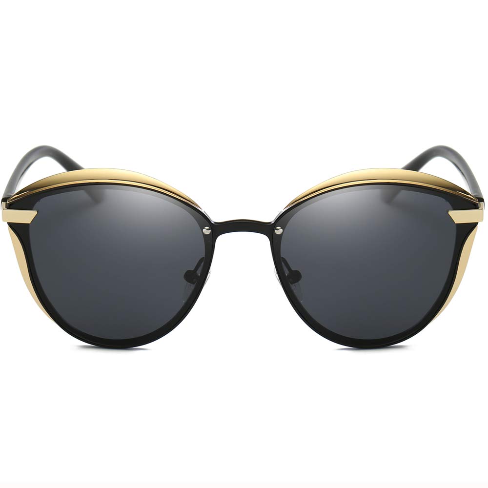 Sunglasses for Women Polarized Fashion Cat Eye Style UV400 Protection Mirrored Lens