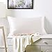 100% Pure Natural Mulberry Silk Pillowcase, 21 Momme 600 Thread Count Hypoallergenic Good For Skin & Hair Soft Breathable Queen Size With Hidden Zipper 1pcs (20×30 inches, Ivory White)