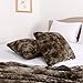 LANGRIA Set of 2 Decorative Faux Fur Cushion Covers 18x18, Soft Plush Shaggy Throw Pillow Case with Short Faux Fur and Hidden Zip Closure for Bed Sofa Couch - Filling Not Included (2-Pack, Brown)