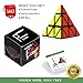 Olicity Pyramid Cube Speed Triangle Puzzle Cube, Black