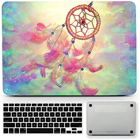 Bizcustom Dream Catcher Hard Case for MacBook Air 13 with Retina Display, Late 2018 Rubberized Rainbow Pretty Painting Cover