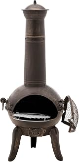 Uniprodo Patio Stove 113 cm Cast Iron Outdoor Garden Oven Fireplace view 4