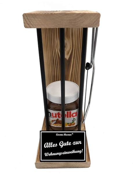 * Alles Gute zur Wohnungseinweihung - Die Eiserne Reserve ® Black Edition mit Nutella incl. Säge zum zersägen der Stäbe - Die