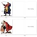 The Best Card Company - 10 Retro Merry Christmas Cards Bulk - Vintage Holiday Notecards with Envelopes (4 x 5.12 Inch) - Rockwell Holidays M6059
