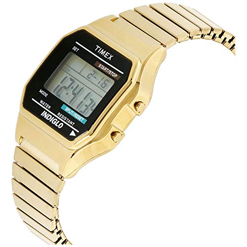 timex gold digital watch