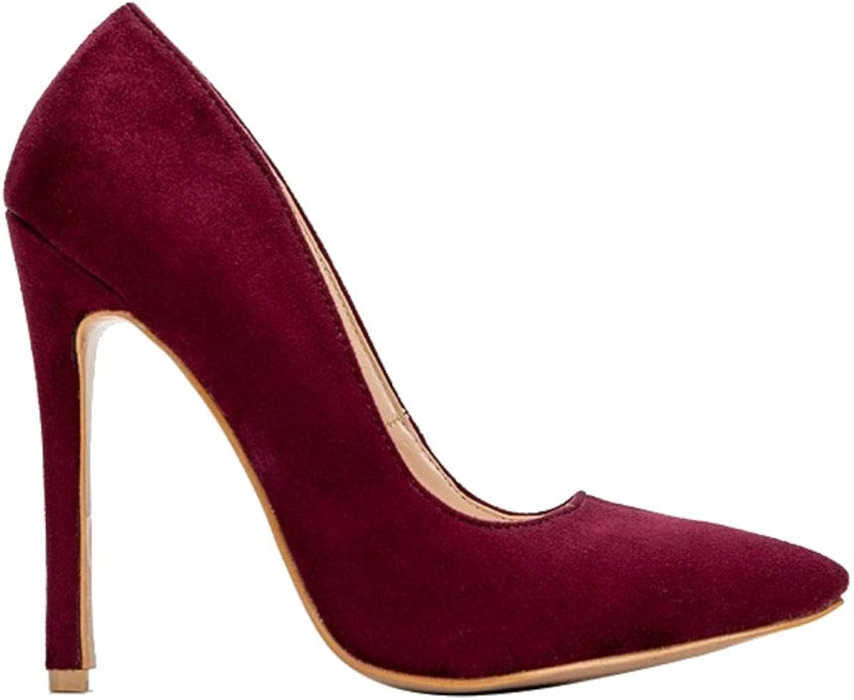 burgundy heels pumps