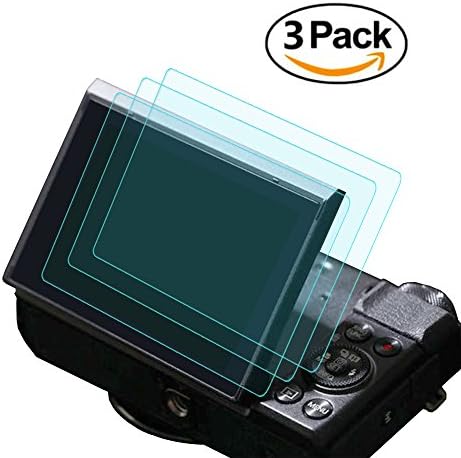 Glass Screen Protector for Canon G7X Mark II G9X G9XII G7X G5X, Mestron Anti-scratch Waterproof Clear Touch 9H Tempered Glass Screen Protection for G9X G9XII G7X G7XII G5X DSLR Camera (3 Packs)
