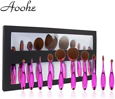 10pcs Professional Oval Brush Set , Aoohe Multipurpose Toothbrush Makeup Brushes Set Super Nice (Purple)