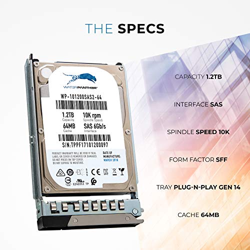 1.2TB 10K SAS 2.5" HDD for Dell PowerEdge Servers | Enterprise Hard Drive in G14 Tray | Compatible with R Series T Series 400-ATJL F5HFM R6415 R740XD
