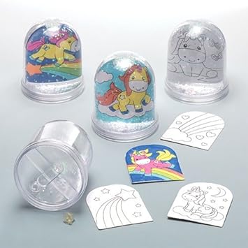 Baker Ross Boules à Neige Licorne à Décorer Boîte De 4