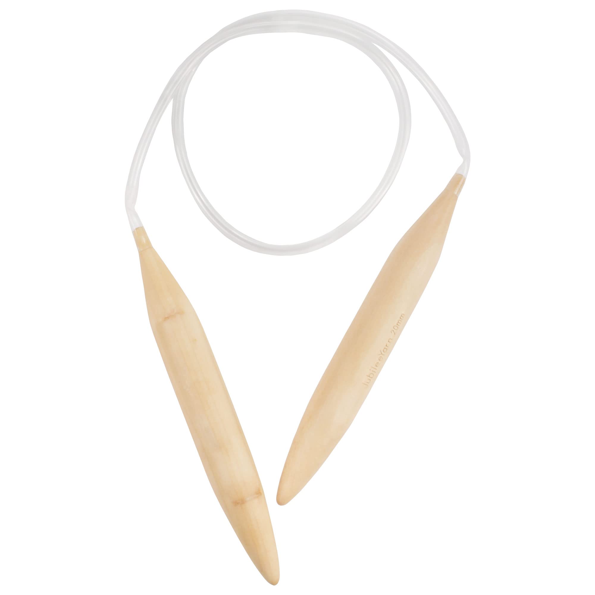 BambooMN JubileeYarn Jumbo Large Bamboo Circular Knitting Needles - US 36 (20mm) - 30"