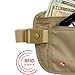 Zegur Tm Lightweight High Quality Undercover Beige Waist Money Belt Pouch - With RFID BLOCKING TECHNOLOGY Sleeves, Best to Protect Yourself From Travel Theft - Wallet Stash Made From Special ANTI SWEAT Cotton Material for Breathable & Moisture-wicking - Elastic Belt with Adjustable Buckles - 2 Zippered Pockets for Passport and Cash - For Women and Men - 100% Satisfaction Guaranteed LIFETIME MONEY BACK WARRANTY - LIMITED TIME LOW PRICE OFFER - Enhance Your Travel Experience Now!