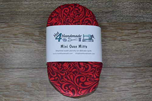Mini Oven Mitts // Set of 2 // Fingertip Oven Mitts // Red Bliss