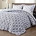 downluxe Printed King Size Comforter Set - Grey King Comforter, Soft Bedding Sets for All Seasons -3 Pieces - 1 Comforter (104