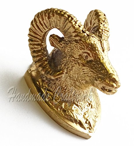 CooB - by Finger Guard & Knives Knife Pommel Bolster Silver/Bronze for Custom Handle Knife Making Lucky Dice Bead for KNIFE LANYARD, PARACORD BRACELETS in GIFT! (ARGALI) - Thumbnail 4