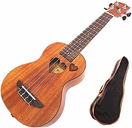 Woodnote / Sweet Double Heart with Nice sound 21" Mahogany Soprano Ukulele + Carrying bag