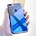 FLOVEME iPhone 8 Plus / 7 Plus Case, Luxury Slim Fit Gradual Colorful Gradient Change Color Ultra Thin Light Bumper Clear for Apple iPhone 7/8 Plus Case Hard Back Cover Holder, Transparent Blue