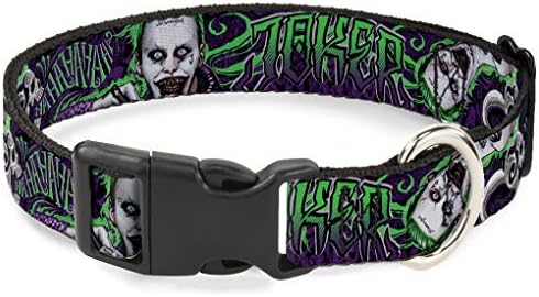 Buckle Down Plastic Clip Collar Suicide Squad Joker Tattoo 2 Poses Hahaha Skull Purples Greens 1 Wide Fits 11 17 Neck Medium Buy Online At Best Price In Uae Amazon Ae