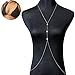IDB Bikini Crossover Harness Double Layered Waist Belly Body Chain for Women (Triple Beads)