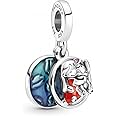 Pandora Disney characters sterling silver charms, 11mm, Sterling Silver, No Gemstone