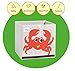 DODYMPS Foldable Animal Canvas Storage Toy Box/Bin/Cube/Chest/Basket/Organizer For Kids, 13 inch (Crab)