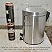 malmo Round Step Trash Cans with Lids, Brushed Finished Stainless Steel Waste Bins (3L)