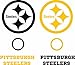 Steelers Cornhole Game Board Decal Set - 6 Cornhole Decals Free Circles