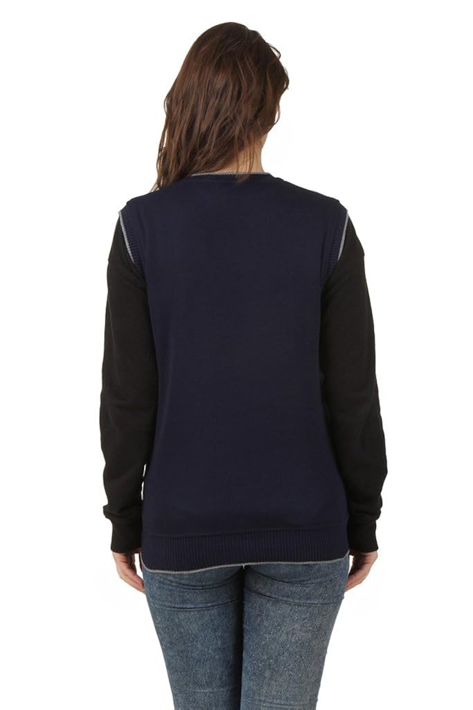 eprilla women's woollen blend blue sweater