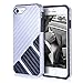 iPhone 7 Case, Apple iPhone 7 Case, WWW [Shockproof Series] Textured Pattern Grip Cover Bumper Case Shockproof Impact Resistance Cover for Apple iPhone 7 Silvery