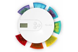 BARTER KINGS Smart Pill Box,7 Day Pill Organizer,4 Alarm Clocks,AM/PM Automatic Alarm Reminder,Hold Vitamins Fish Oil,Supplements,Travel Pill or Pillganizer,Suitable for The Elderly, Children, Office Workers