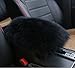 Dotesy Auto Center Console Armrest Pad,Australian Sheepskin Wool Armrest Center Console Protector Cover Pad Cushion (5.91x11.81 inch),Black