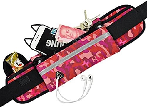 Sport Belt Bag - Running Belt Waist Pack Outdoor Sports Pockets Hiking Fitness Phone Bag Waterproof Anti-Theft Personal Invisible Multi-Functionl Marathon Belt For Men And Women (4.75.5, Camo 1)