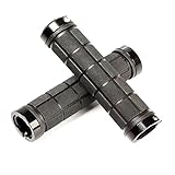 Riipoo Aluminum Double Locking MTB Bicycle Bike Handlebar Grips, Non-slip Shock Absorption and Comfort, Simple and stylish Type (Black-2)
