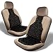 Zone Tech Black Wood Beaded Seat Cushion - Premium Quality Massaging Double Strung for Stress-Free Driving All Day,Universal Fit for Vehicles and Office Chairs (2 Pack)
